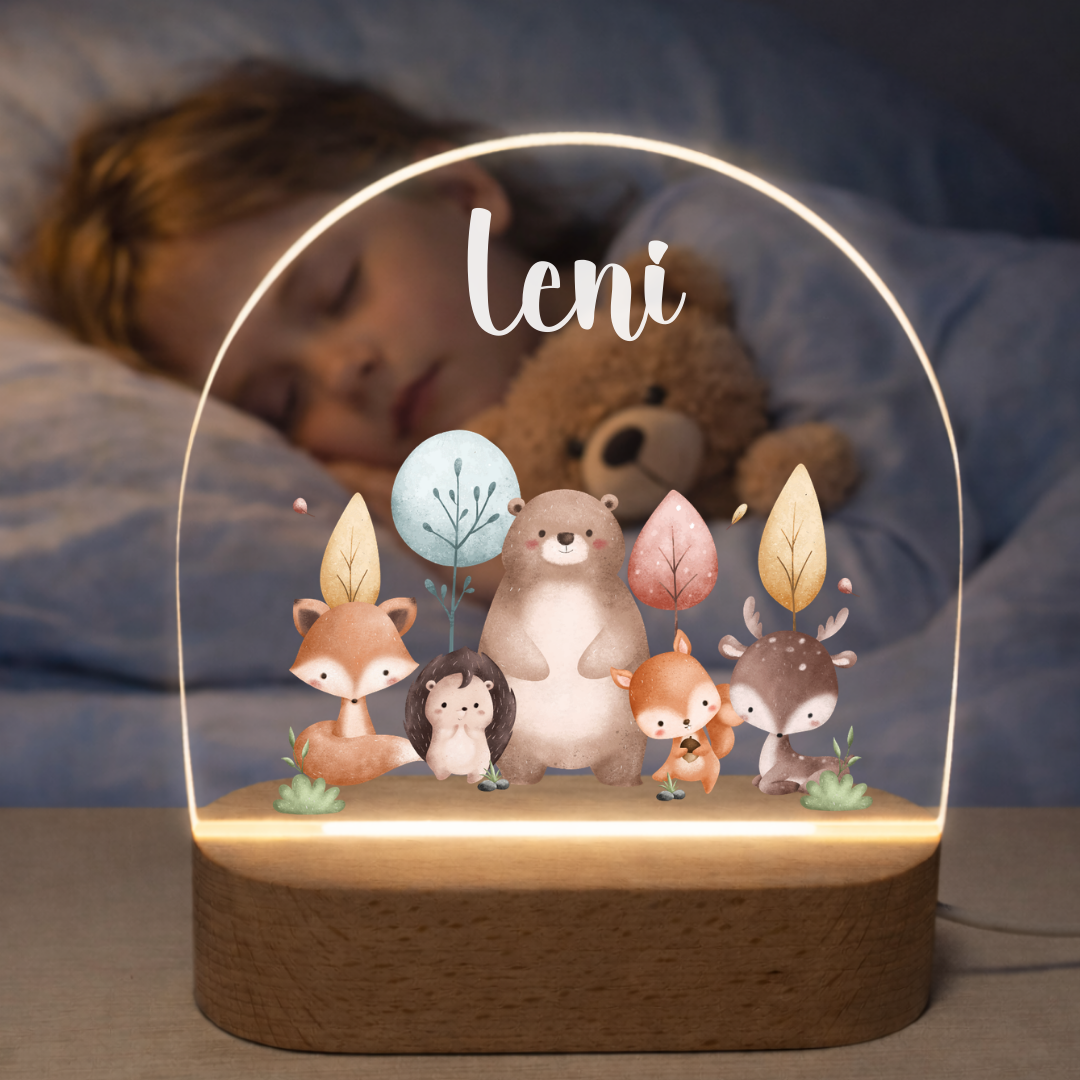 Personalisiertes Kinderlicht LED - Bärenfreunde