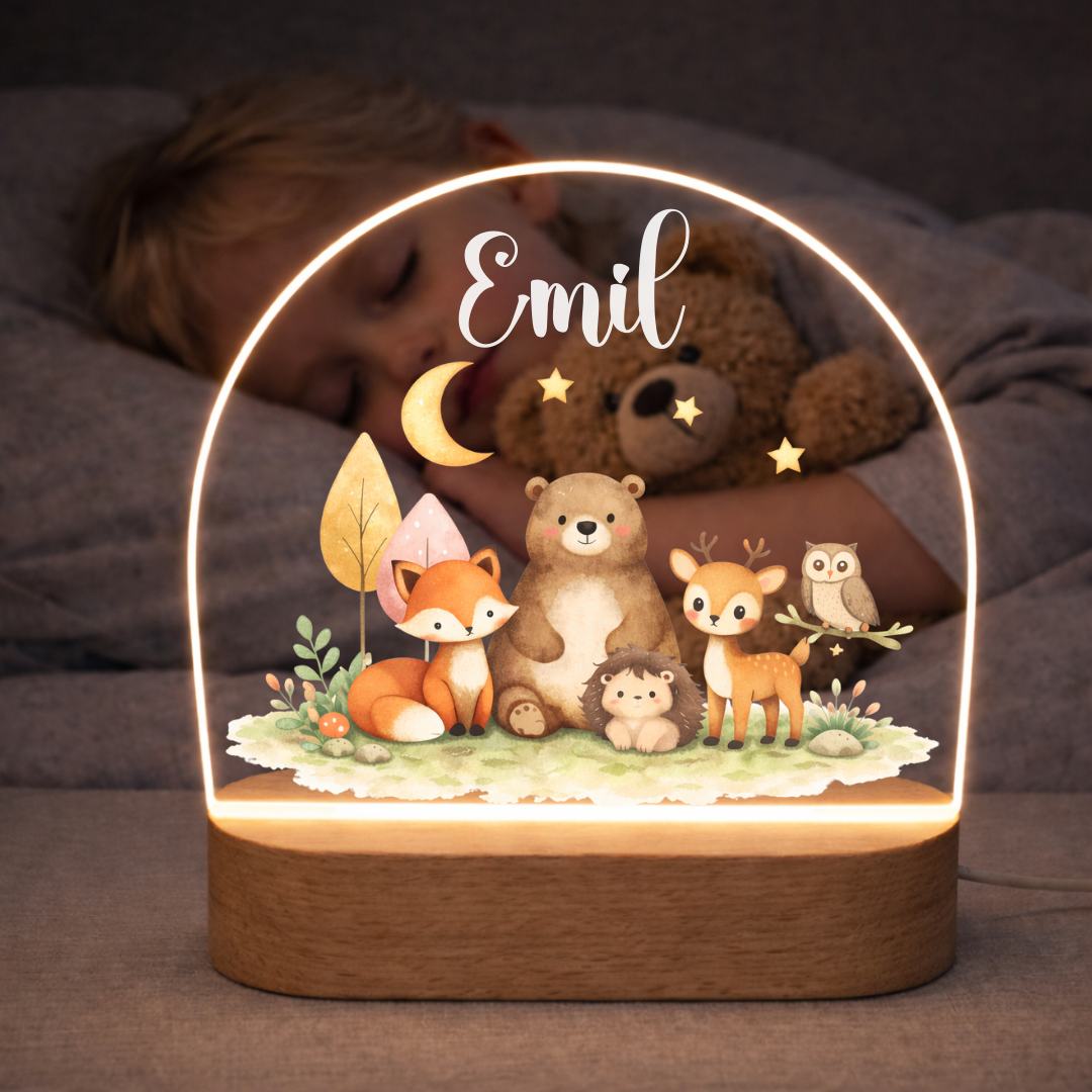 Personalisiertes Kinderlicht LED - Bärenfreunde