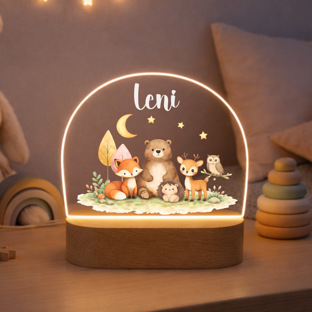 Personalisiertes Kinderlicht LED - Bärenfreunde