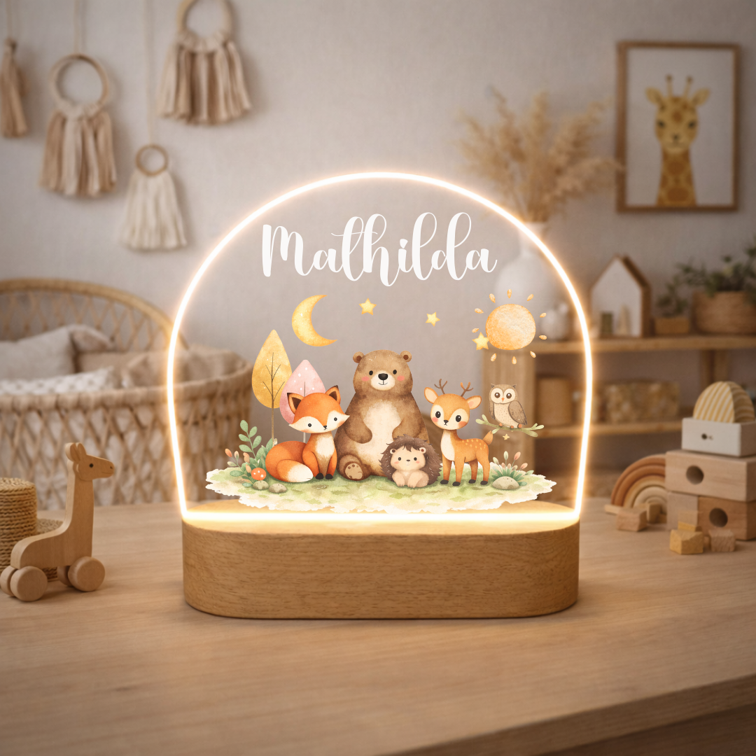 Personalisiertes Kinderlicht LED - Bärenfreunde
