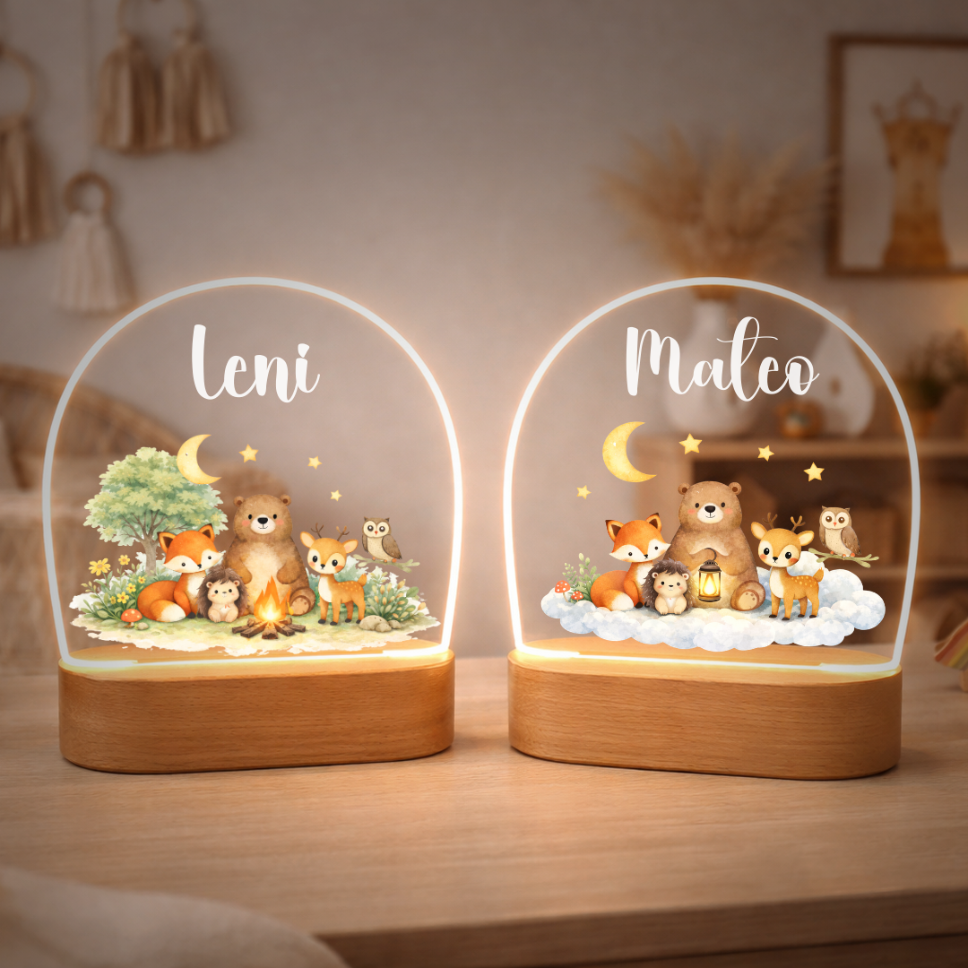 Personalisiertes Kinderlicht LED - Bärenfreunde