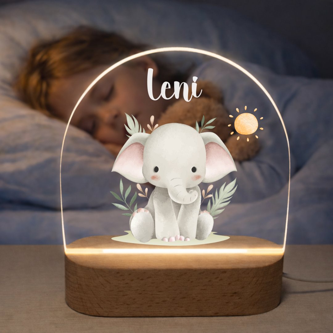 Personalisiertes Kinderlicht LED - Safari Freunde