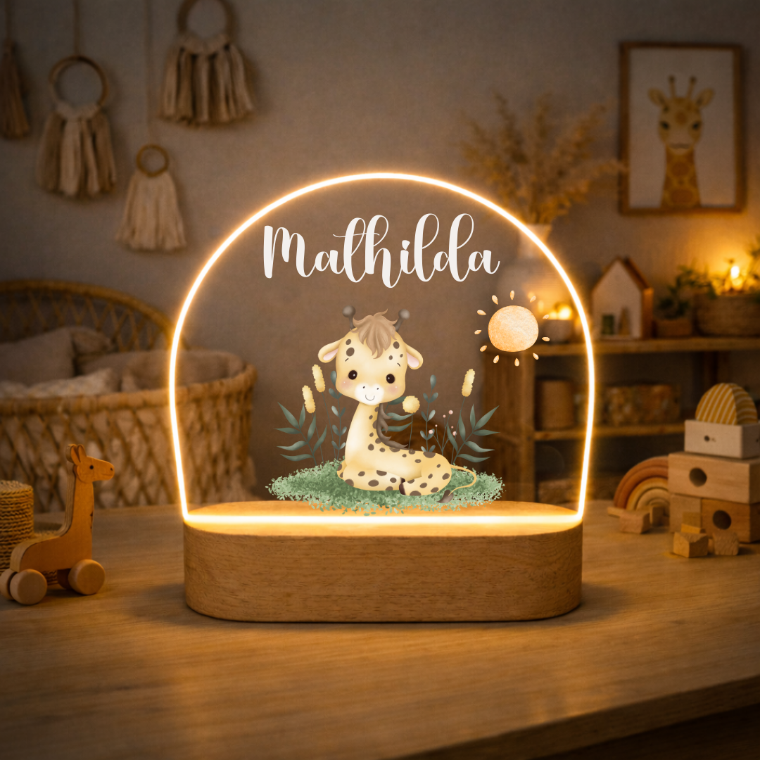 Personalisiertes Kinderlicht LED - Safari Freunde