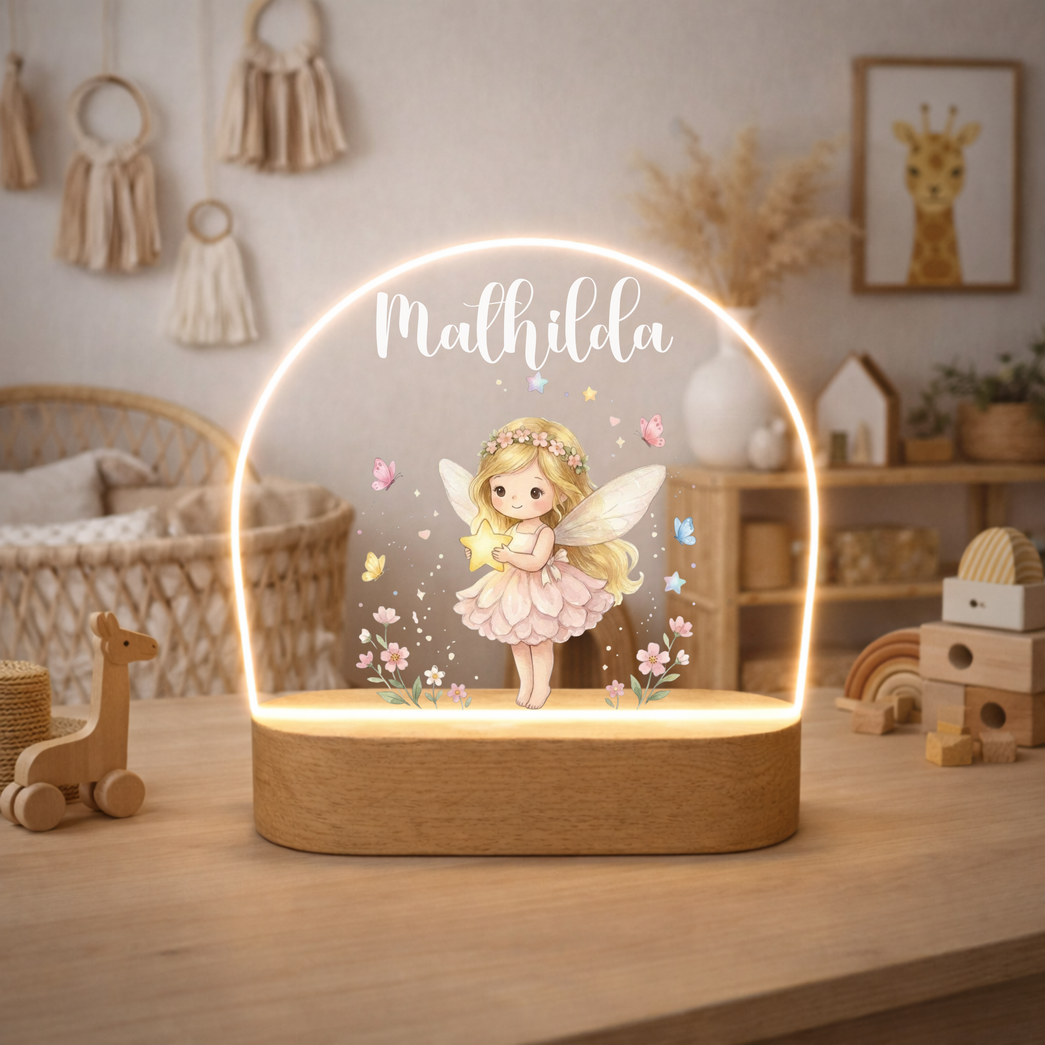 Personalisiertes Kinderlicht LED - Feen Welt
