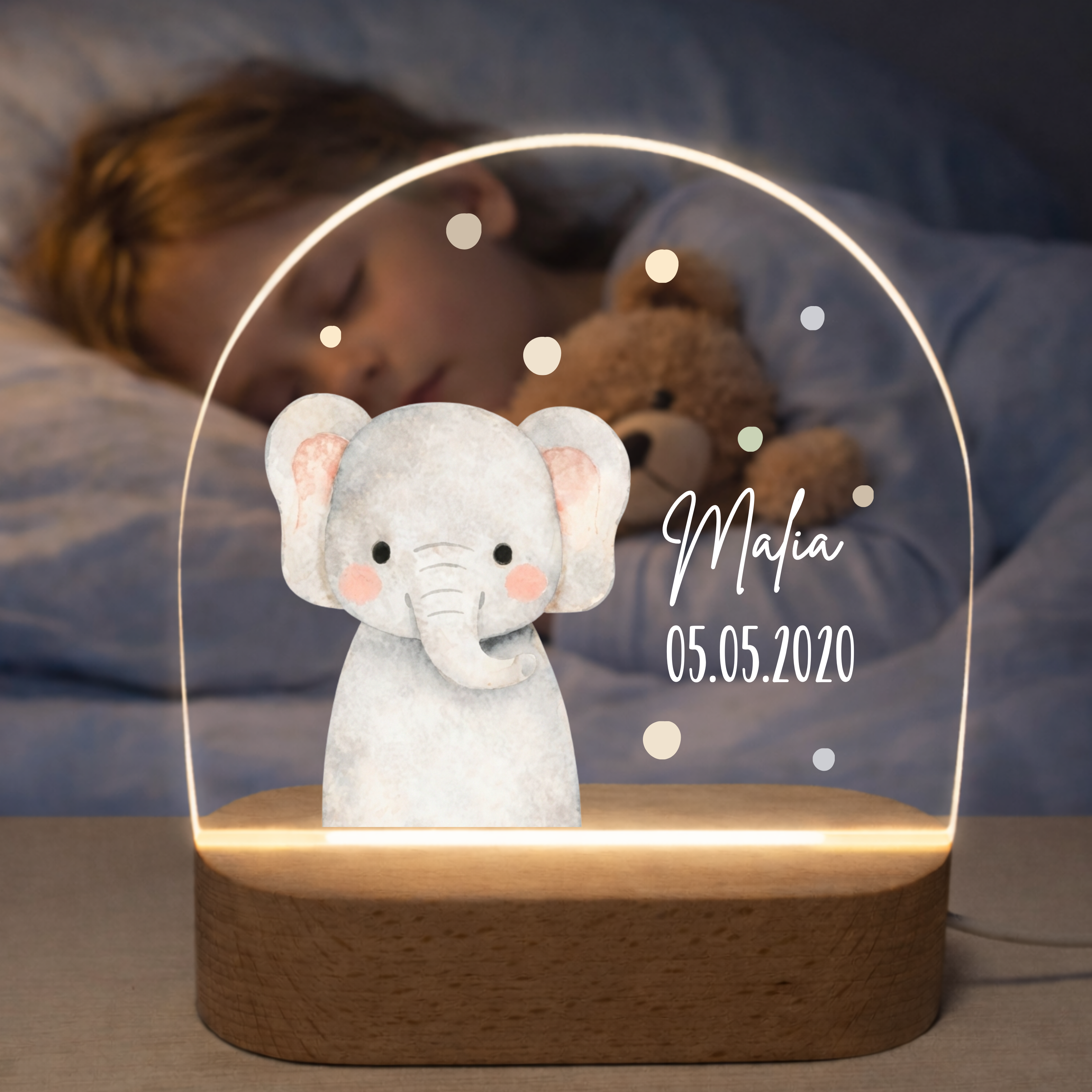 Personalisiertes Nachtlicht Kinder – Skandi Tiere