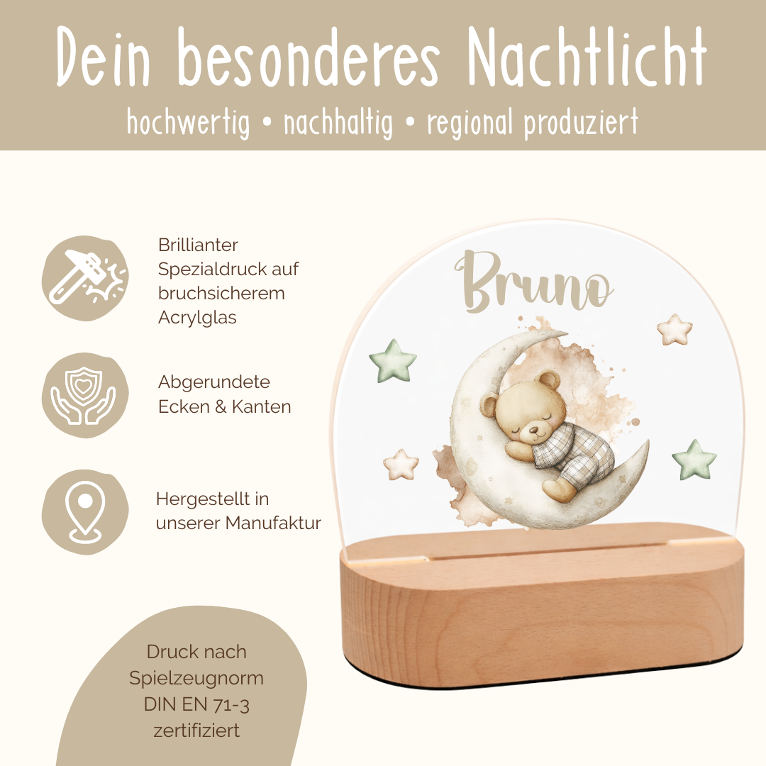 Personalisiertes Kinderlicht LED - Safari Freunde