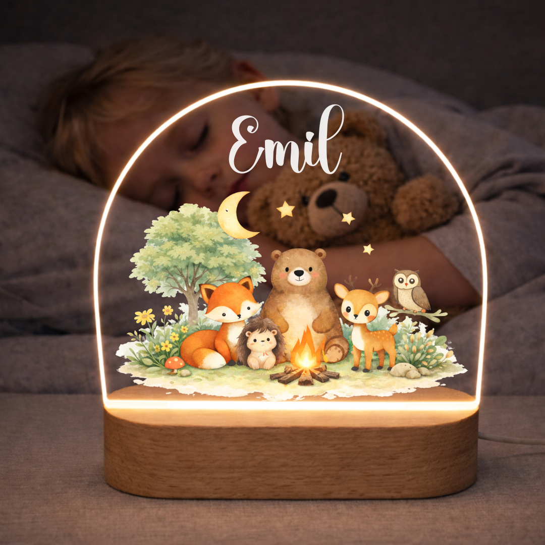 Personalisiertes Kinderlicht LED - Bärenfreunde