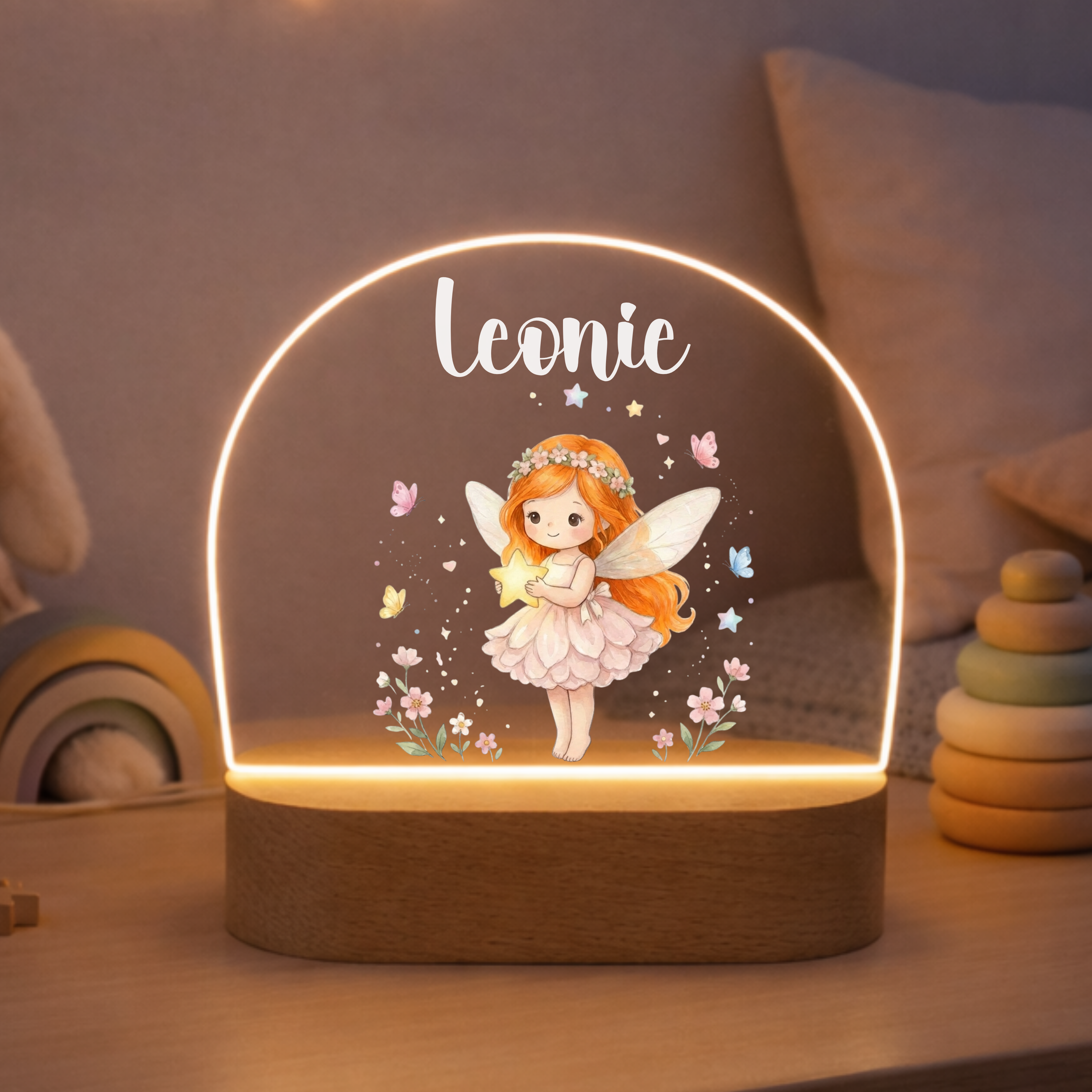 Personalisiertes Kinderlicht LED - Feen Welt
