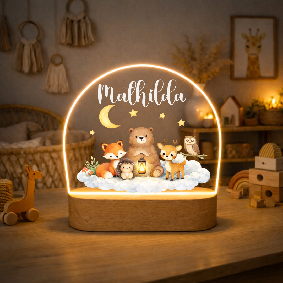 Personalisiertes Kinderlicht LED - Bärenfreunde