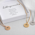 Personalisierte Coin Kette – Initialen & Datum Gravur