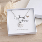 Personalisierte Coin Kette – Initialen & Datum Gravur