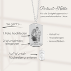Personalisierte Foto-Gravur Kette