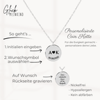 Personalisierte Coin Kette – Initialen & Datum Gravur