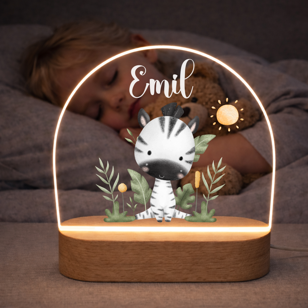 Personalisiertes Kinderlicht LED - Safari Freunde