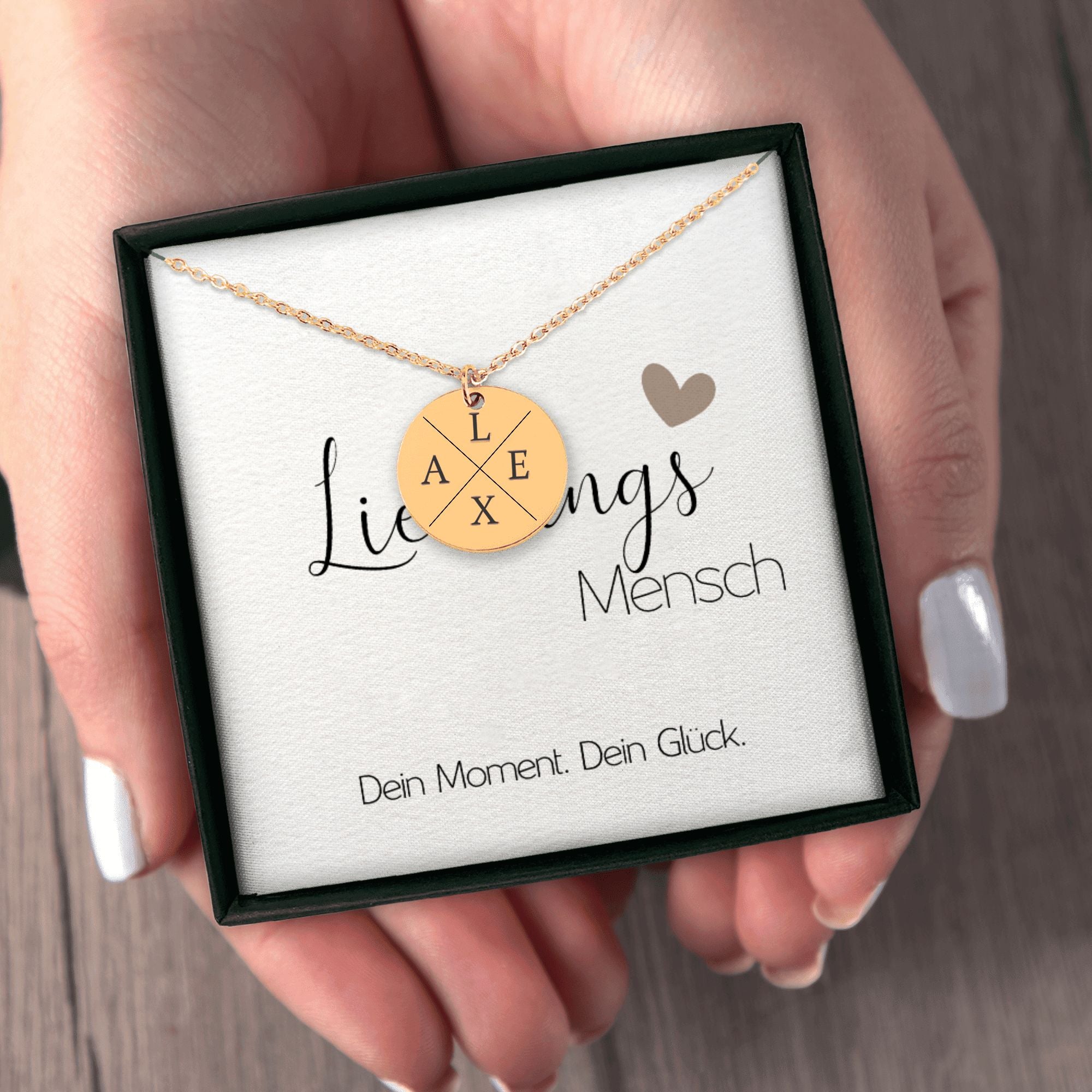 Personalisierte Initialen Halskette