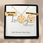 Personalisierte Initialen Halskette