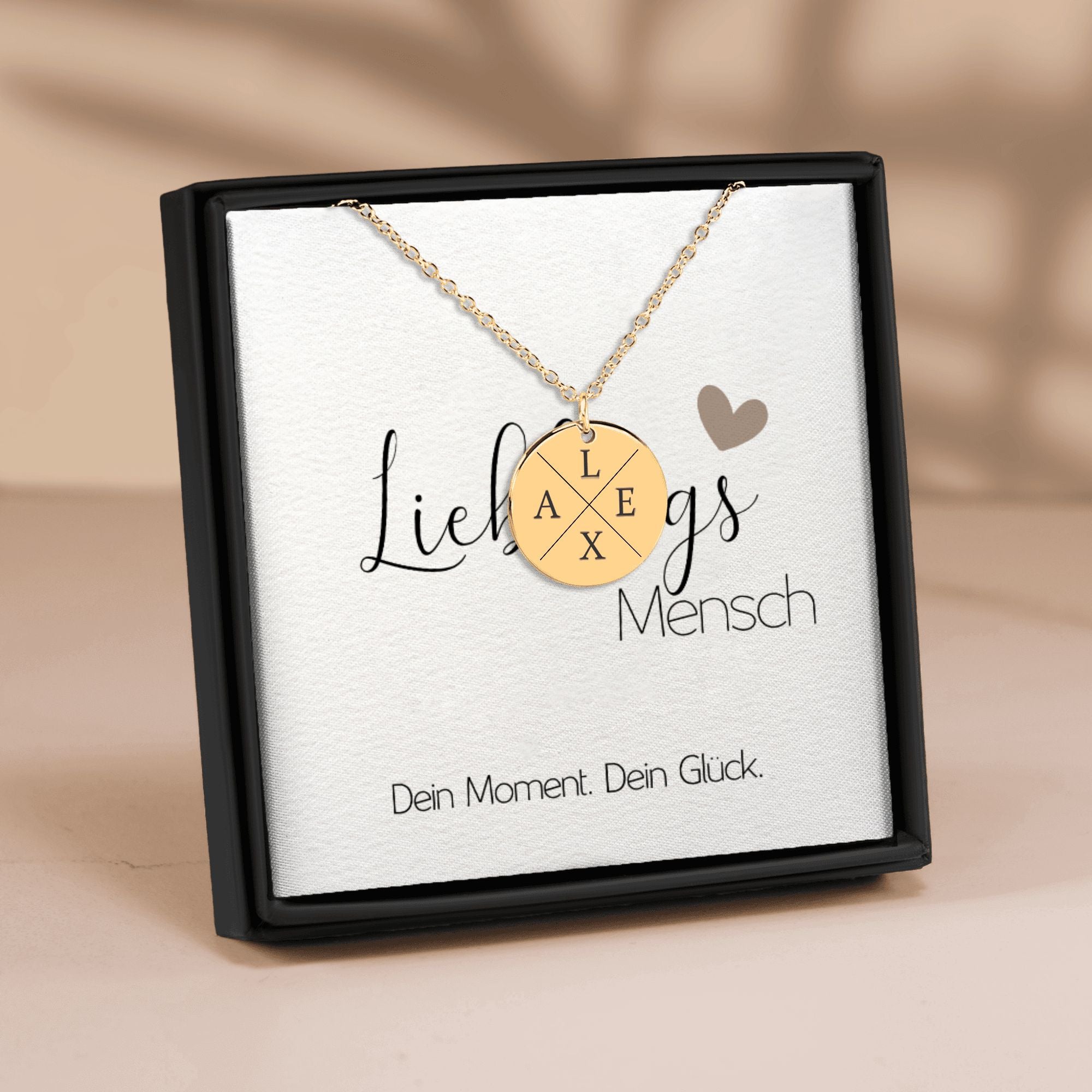 Personalisierte Initialen Halskette