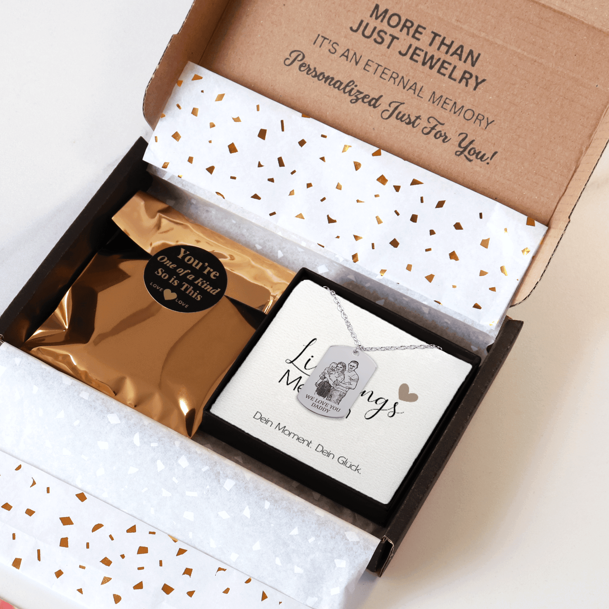 Personalisierte Foto-Gravur Kette